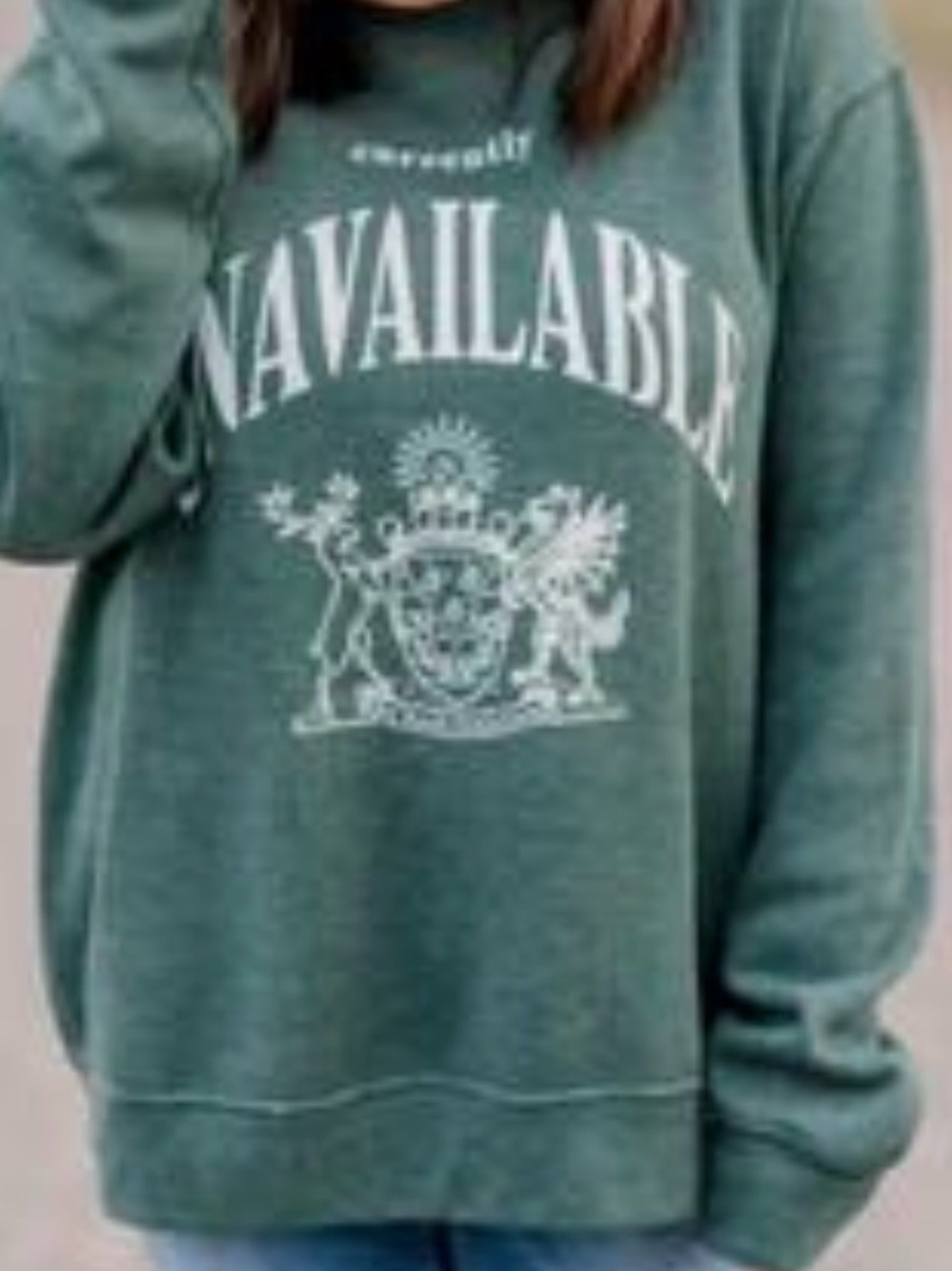 Project Social T Green Crest Graphic Crewneck Sweatshirt
